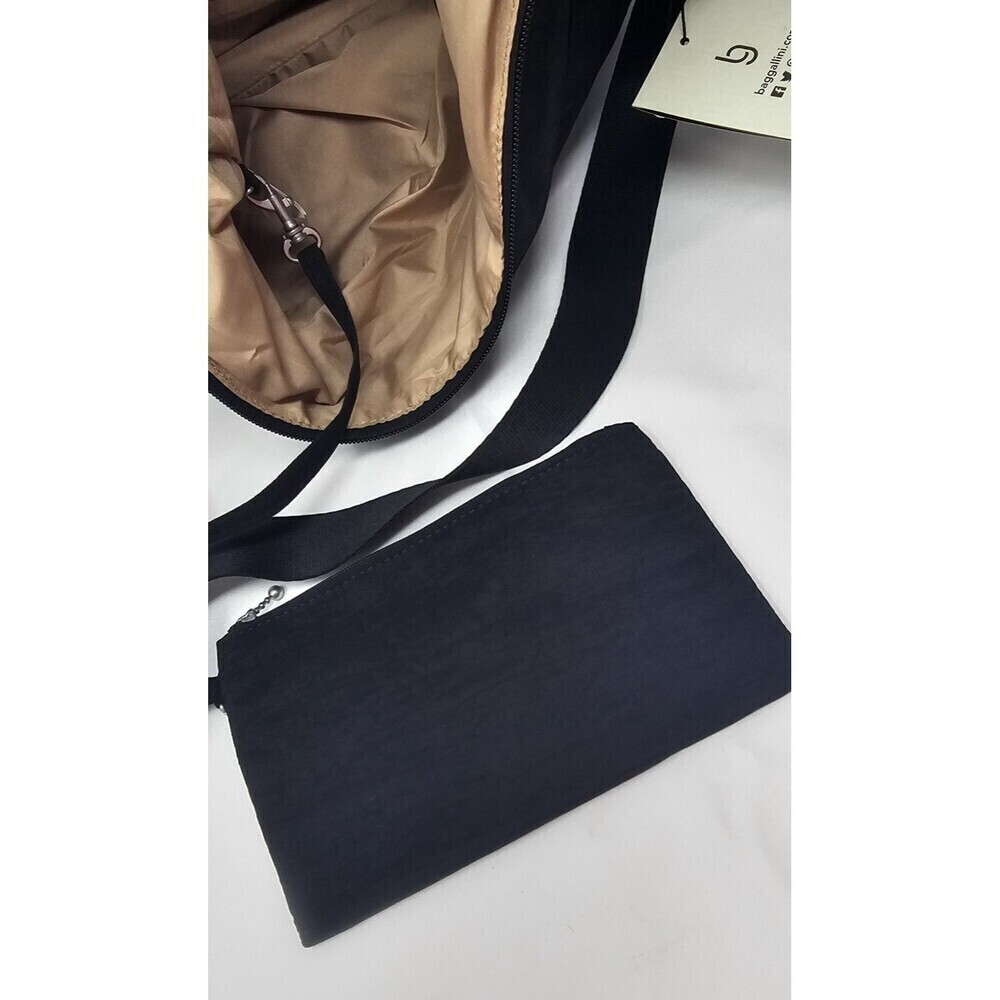 Baggallini Women's Black Nylon Hobo Crossbody Bag with RFID Wristlet Travel NWT - Picture 8 of 16